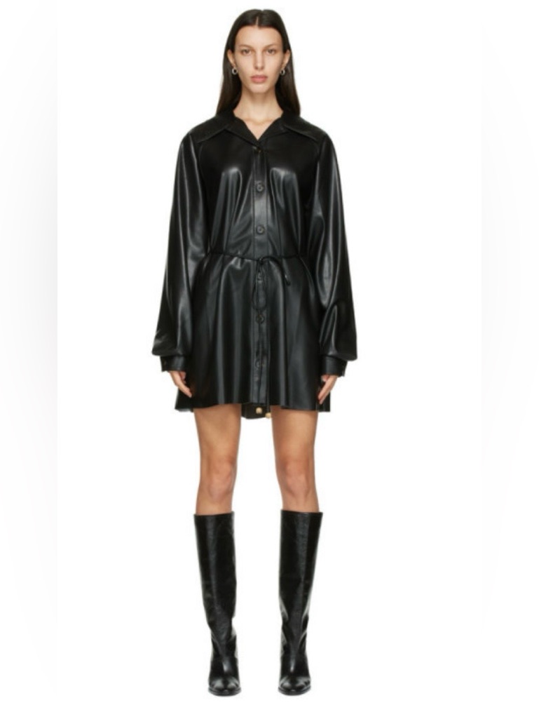 Nanushka Black Joy Short Dress Size Small